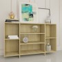 Aparador de madera contrachapada roble Sonoma 120x30x75 cm de vidaXL, Aparadores - Ref: Foro24-809623, Precio: 77,63 €, Descu...