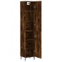 Aparador de madera contrachapada roble ahumado 34,5x34x180 cm de , Aparadores - Ref: Foro24-3198806, Precio: 121,02 €, Descue...