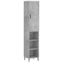 Aparador de madera contrachapada gris hormigón 34,5x34x180 cm | Foro24.es | Tu tienda online para hogar, jardín y más Foro24.es