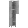 Aparador de madera contrachapada gris hormigón 34,5x34x180 cm | Foro24.es | Tu tienda online para hogar, jardín y más Foro24.es