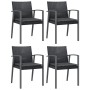 Sillas jardín cojines 4 uds ratán sintético negro 56,5x57x83 cm de , Sillas de jardín - Ref: Foro24-3187079, Precio: 291,30 €...