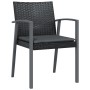 Sillas jardín cojines 4 uds ratán sintético negro 56,5x57x83 cm de , Sillas de jardín - Ref: Foro24-3187079, Precio: 291,30 €...