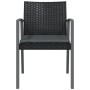 Sillas jardín cojines 4 uds ratán sintético negro 56,5x57x83 cm de , Sillas de jardín - Ref: Foro24-3187079, Precio: 291,30 €...