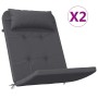 Cojines para silla Adirondack 2 uds tela Oxford gris antracita de , Cojines para sillas y sofás - Ref: Foro24-361830, Precio:...