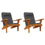 Cojines para silla Adirondack 2 uds tela Oxford gris antracita de , Cojines para sillas y sofás - Ref: Foro24-361830, Precio:...