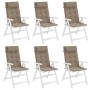 Cojines de silla con respaldo alto 6 uds tela Oxford gris taupe de , Cojines para sillas y sofás - Ref: Foro24-361900, Precio...