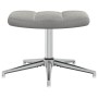 Sillón de relax con taburete terciopelo gris claro en Sillones | Comprar online en Foru.es