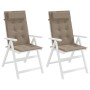Cojines de silla con respaldo alto 2 uds tela Oxford gris taupe de , Cojines para sillas y sofás - Ref: Foro24-361898, Precio...