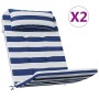 Cojines silla Adirondack 2 uds tela Oxford a rayas azul blanco de , Cojines para sillas y sofás - Ref: Foro24-361845, Precio:...