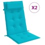 Cojines para silla con respaldo alto 2 uds tela Oxford turquesa de , Cojines para sillas y sofás - Ref: Foro24-361937, Precio...