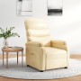Sillón reclinable de cuero sintético crema de , Sillones - Ref: Foro24-289683, Precio: 195,02 €, Descuento: -5%%