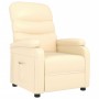 Sillón reclinable de cuero sintético crema de , Sillones - Ref: Foro24-289683, Precio: 195,02 €, Descuento: -5%%