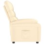 Sillón reclinable de cuero sintético crema de , Sillones - Ref: Foro24-289683, Precio: 195,02 €, Descuento: -5%%