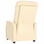 Sillón reclinable de cuero sintético crema de , Sillones - Ref: Foro24-289683, Precio: 195,02 €, Descuento: -5%%
