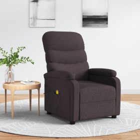 Sillón de masaje eléctrico tela marrón oscuro de , Sillones de masaje eléctricos - Ref: Foro24-321231, Precio: 203,09 €, Desc...