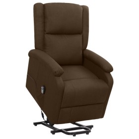 Sillón elevable tela marrón oscuro de , Sillones - Ref: Foro24-329704, Precio: 395,65 €, Descuento: -5%%
