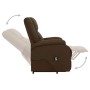 Sillón elevable tela marrón oscuro de , Sillones - Ref: Foro24-329704, Precio: 395,65 €, Descuento: -5%%