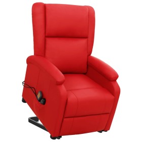 Sillón de masaje elevable cuero sintético rojo de , Sillones de masaje eléctricos - Ref: Foro24-329697, Precio: 235,61 €, Des...