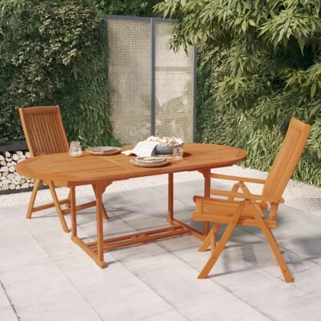 Mesa de jardín madera maciza de eucalipto 200x100x75 cm de vidaXL, Mesas de jardín - Ref: Foro24-316068, Precio: 227,23 €, De...