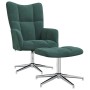 Sillón de relax con taburete terciopelo verde oscuro en Sillones | Comprar online en Foru.es