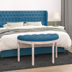 Comprar Banco de terciopelo azul 81,5x41x49 cm
