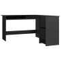 Escritorio forma de L contrachapada negro brillo 120x140x75 cm de , Escritorios - Ref: Foro24-800754, Precio: 182,33 €, Descu...