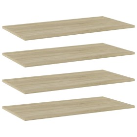 Estante estantería 4 uds contrachapada roble Sonoma 80x40x1,5cm de , Estanterías - Ref: Foro24-805336, Precio: 41,19 €, Descu...