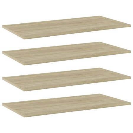 Estante estantería 4 uds contrachapada roble Sonoma 80x40x1,5cm de , Estanterías - Ref: Foro24-805336, Precio: 41,19 €, Descu...