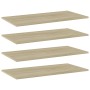Estante estantería 4 uds contrachapada roble Sonoma 80x40x1,5cm de , Estanterías - Ref: Foro24-805336, Precio: 41,19 €, Descu...