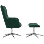 Sillón de relax con taburete terciopelo verde oscuro en Sillones | Comprar online en Foru.es