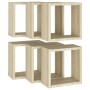 Estantes cubo de pared 6 unidades roble Sonoma 30x15x30 cm de , Estantes y estanterías - Ref: Foro24-807009, Precio: 43,98 €,...