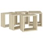 Estantes cubo de pared 6 unidades roble Sonoma 30x15x30 cm de , Estantes y estanterías - Ref: Foro24-807009, Precio: 43,98 €,...