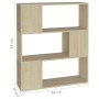 Librería separador madera contrachapada roble Sonoma 80x24x94cm de , Librerías y estanterías - Ref: Foro24-809128, Precio: 58...
