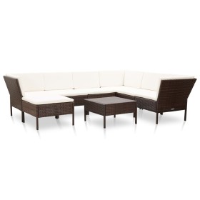 Comprar Set muebles de jardín 8 piezas y cojines