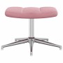 Sillón de relax con taburete terciopelo rosa en Sillones | Comprar online en Foru.es