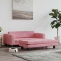 Cama para perros con extensión terciopelo rosa 100x50x30 cm de , Camas para perros - Ref: Foro24-172022, Precio: 149,39 €, De...