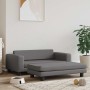 Cama de perros con extensión cuero sintético gris 100x50x30 cm de , Camas para perros - Ref: Foro24-172029, Precio: 139,28 €,...