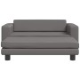 Cama de perros con extensión cuero sintético gris 100x50x30 cm de , Camas para perros - Ref: Foro24-172029, Precio: 139,28 €,...