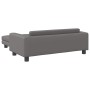 Cama de perros con extensión cuero sintético gris 100x50x30 cm de , Camas para perros - Ref: Foro24-172029, Precio: 139,28 €,...