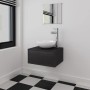 Conjunto de muebles de baño con lavabo y grifo 4 piezas negro de , Muebles de baño - Ref: Foro24-273685, Precio: 133,49 €, De...