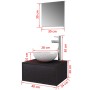 Conjunto de muebles de baño con lavabo y grifo 4 piezas negro de , Muebles de baño - Ref: Foro24-273685, Precio: 133,49 €, De...