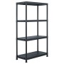 Estantería de plástico 5 unidades 60x30x138 cm negro de , Estanterías industriales - Ref: Foro24-276252, Precio: 164,41 €, De...
