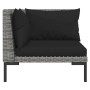 Muebles jardín 3 pzas ratán sintético semicircular gris oscuro | Foro24.es | Tu tienda online para hogar, jardín y más Foro24.es