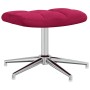 Sillón de relax con taburete terciopelo rojo tinto en Sillones | Comprar online en Foru.es
