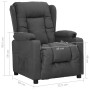 Sillón reclinable de tela gris oscuro de , Sillones - Ref: Foro24-339049, Precio: 225,63 €, Descuento: %