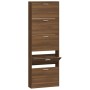 Mueble zapatero madera contrachapada marrón roble 59x17x169 cm de , Zapateros y organizadores de calzado - Ref: Foro24-342517...