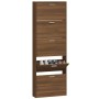 Mueble zapatero madera contrachapada marrón roble 59x17x169 cm de , Zapateros y organizadores de calzado - Ref: Foro24-342517...