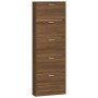 Mueble zapatero madera contrachapada marrón roble 59x17x169 cm de , Zapateros y organizadores de calzado - Ref: Foro24-342517...