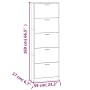 Mueble zapatero madera contrachapada marrón roble 59x17x169 cm de , Zapateros y organizadores de calzado - Ref: Foro24-342517...