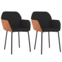 Sillas de comedor 2 unidades cuero sintético y tela negro de , Sillas de comedor - Ref: Foro24-344754, Precio: 116,33 €, Desc...
